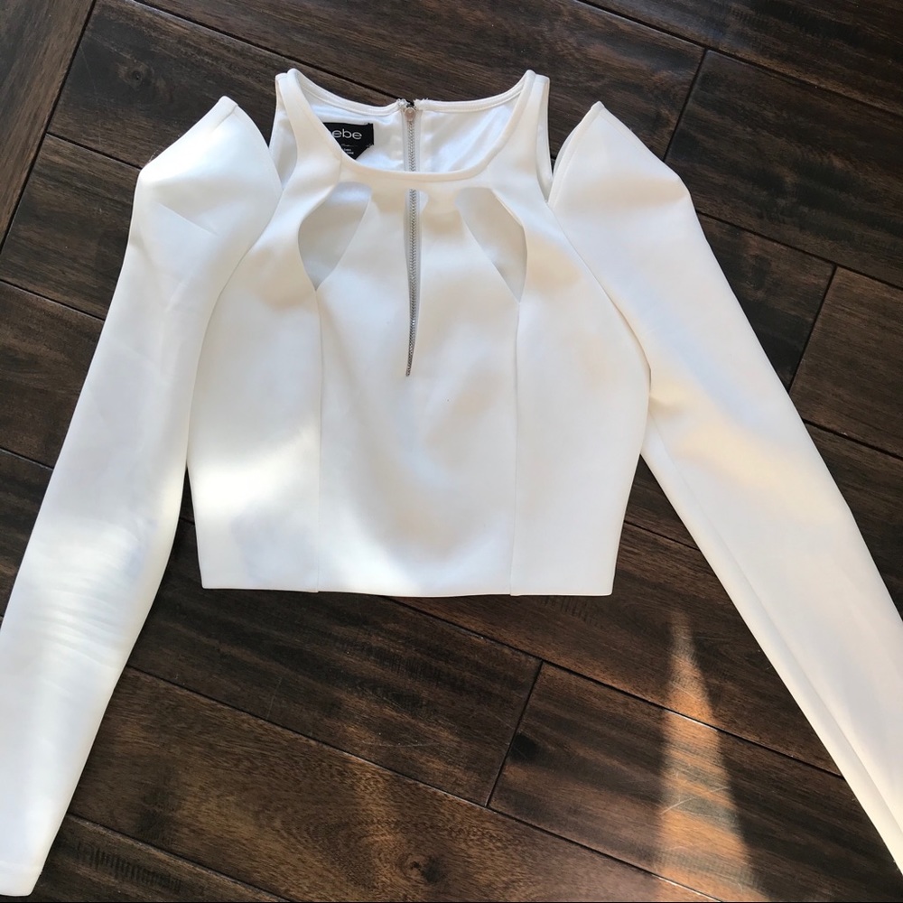 BEBE cut out crop top